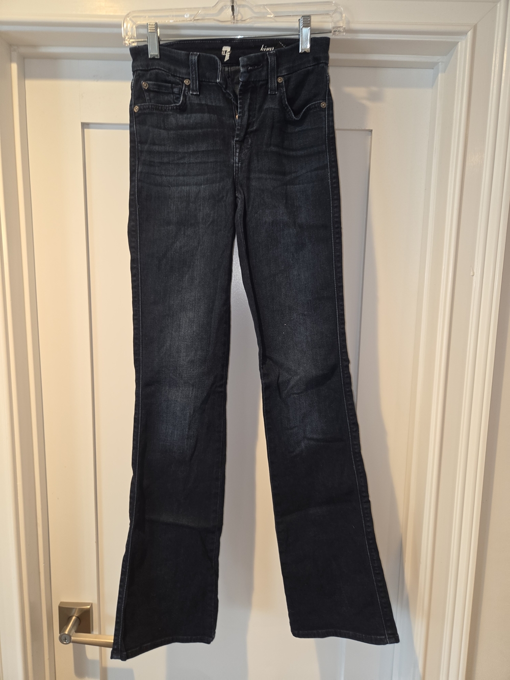 7 For All Mankind Flare Jeans in Dark Blue Wash